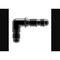 Aeroquip -6 AN Male, 90 Degree Elbow Bulkhead Union, Aluminum, Black, Single FCM5082 - alternate 2
